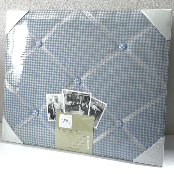 Large French photo board y2k Blue gingham